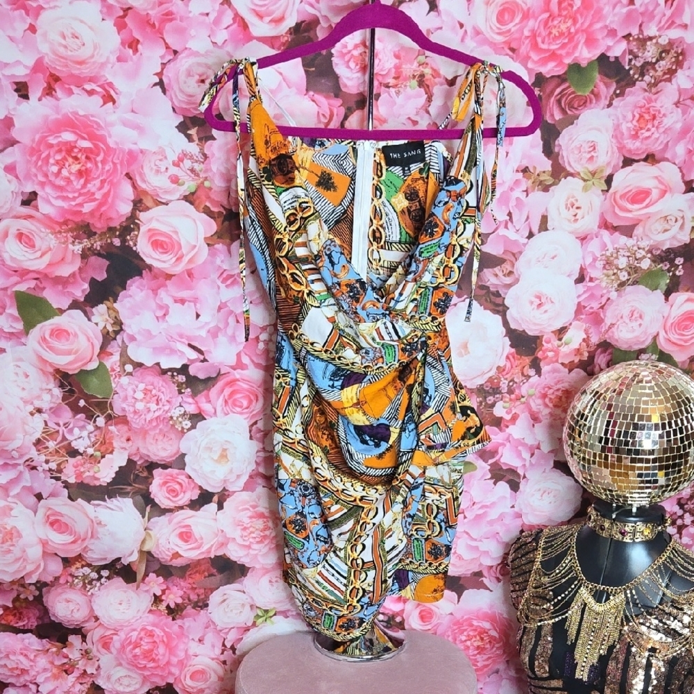 THE SANG multicolor mini dress sz Medium, like new condition - Picture 1 of 7
